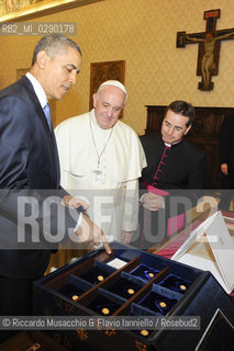 Città del Vaticano 27 03 2014.Sua Santità Papa Francesco riceve in Udienza privata il Presidente degli Stati Uniti dAmerica America Barack Obama.. ©Riccardo Musacchio & Flavio Ianniello/Rosebud2