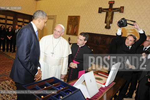 Città del Vaticano 27 03 2014.Sua Santità Papa Francesco riceve in Udienza privata il Presidente degli Stati Uniti dAmerica America Barack Obama.. ©Riccardo Musacchio & Flavio Ianniello/Rosebud2
