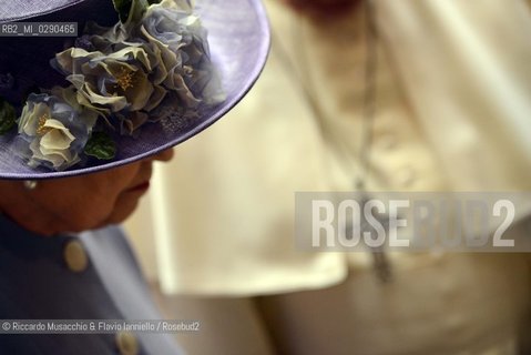 Rome 03/04/2014 .Vatican City .Paul VI Hall private study, .The Holy Father Francis Pope meets the Queen of the United Kingdom Elizabeth II of England, accompanied by Prince Philip. ©Riccardo Musacchio & Flavio Ianniello/Rosebud2
