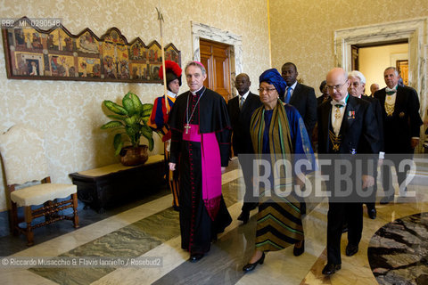 Città del Vaticano 05 04 2014.Udienza del Santo Padre Papa Francesco al Presidente della Liberia, S.E. la Sig.ra Ellen Johnson Sirleaf.. ©Riccardo Musacchio & Flavio Ianniello/Rosebud2