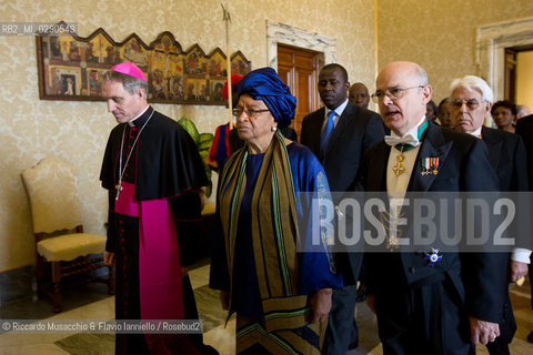 Città del Vaticano 05 04 2014.Udienza del Santo Padre Papa Francesco al Presidente della Liberia, S.E. la Sig.ra Ellen Johnson Sirleaf.. ©Riccardo Musacchio & Flavio Ianniello/Rosebud2