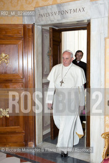 Città del Vaticano 05 04 2014.Udienza del Santo Padre Papa Francesco al Presidente della Liberia, S.E. la Sig.ra Ellen Johnson Sirleaf.. ©Riccardo Musacchio & Flavio Ianniello/Rosebud2