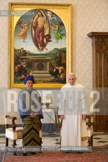 Città del Vaticano 05 04 2014.Udienza del Santo Padre Papa Francesco al Presidente della Liberia, S.E. la Sig.ra Ellen Johnson Sirleaf.. ©Riccardo Musacchio & Flavio Ianniello/Rosebud2