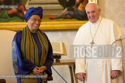 Città del Vaticano 05 04 2014.Udienza del Santo Padre Papa Francesco al Presidente della Liberia, S.E. la Sig.ra Ellen Johnson Sirleaf.. ©Riccardo Musacchio & Flavio Ianniello/Rosebud2
