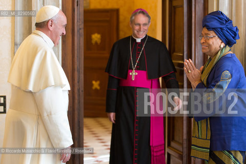 Città del Vaticano 05 04 2014.Udienza del Santo Padre Papa Francesco al Presidente della Liberia, S.E. la Sig.ra Ellen Johnson Sirleaf.. ©Riccardo Musacchio & Flavio Ianniello/Rosebud2