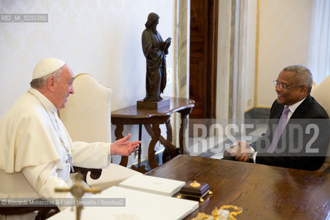 Città del Vaticano 03 04 2014, Palazzo Apostolico. Udienza del Santo Padre Papa Francesco al Primo Ministro di Capo Verde, José Maria Neves. . ©Riccardo Musacchio & Flavio Ianniello/Rosebud2