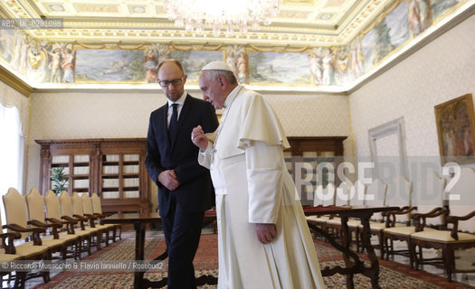 Città del Vaticano 26 Aprile 2014..Udienza del Santo Padre Papa Francesco al Primo Ministro della Repubblica di Ucraina, S.E. il Sig. Arseniy YATSENYUK. ©Riccardo Musacchio & Flavio Ianniello/Rosebud2