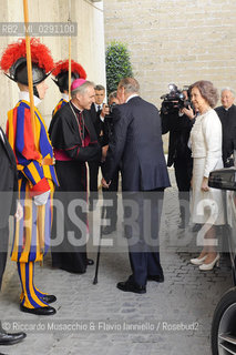 Città del Vaticano 28 Aprile 2014..Udienza del Santo Padre Papa Francesco ai Reali di Spagna, Re Juan Carlos e la consorte Sofia di Grecia. ©Riccardo Musacchio & Flavio Ianniello/Rosebud2