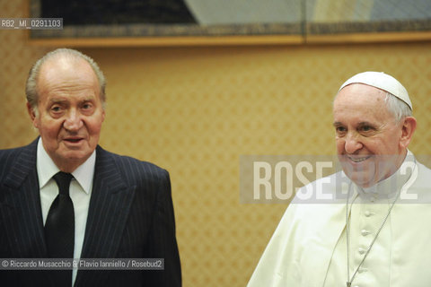 Città del Vaticano 28 Aprile 2014..Udienza del Santo Padre Papa Francesco ai Reali di Spagna, Re Juan Carlos e la consorte Sofia di Grecia. ©Riccardo Musacchio & Flavio Ianniello/Rosebud2