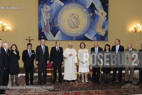 Città del Vaticano 28 Aprile 2014..Udienza del Santo Padre Papa Francesco ai Reali di Spagna, Re Juan Carlos e la consorte Sofia di Grecia. ©Riccardo Musacchio & Flavio Ianniello/Rosebud2