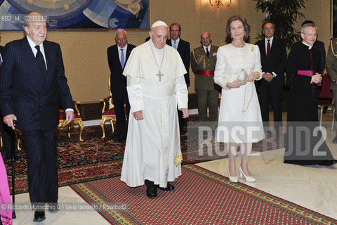 Città del Vaticano 28 Aprile 2014..Udienza del Santo Padre Papa Francesco ai Reali di Spagna, Re Juan Carlos e la consorte Sofia di Grecia. ©Riccardo Musacchio & Flavio Ianniello/Rosebud2