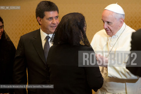 Città del Vaticano 29 04 2014. Udienza privata di Papa Francesco al Presidente della Repubblica del Paraguay Horacio Manuel CARTES JARA. . ©Riccardo Musacchio & Flavio Ianniello/Rosebud2
