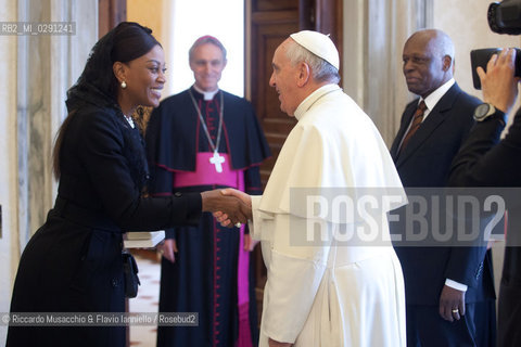 Citta del Vaticano 02 05 2014, Palazzo Apostolico. Papa Francesco riceve in Udienza Privata il Presidente della Repubblica di Angola, Sig. José Eduardo dos Santos.. ©Riccardo Musacchio & Flavio Ianniello/Rosebud2