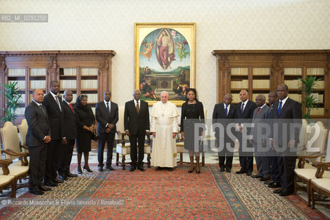 Citta del Vaticano 02 05 2014, Palazzo Apostolico. Papa Francesco riceve in Udienza Privata il Presidente della Repubblica di Angola, Sig. José Eduardo dos Santos.. ©Riccardo Musacchio & Flavio Ianniello/Rosebud2