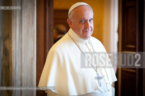 Città del Vaticano, Biblioteca 13 06 2014.Udienza del Santo Padre Papa Francesco .al Presidente della Repubblica .Domenicana, S.E.il Sig. Danilo .MEDINA. ©Riccardo Musacchio & Flavio Ianniello/Rosebud2