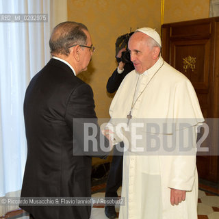 Città del Vaticano, Biblioteca 13 06 2014.Udienza del Santo Padre Papa Francesco .al Presidente della Repubblica .Domenicana, S.E.il Sig. Danilo .MEDINA. ©Riccardo Musacchio & Flavio Ianniello/Rosebud2