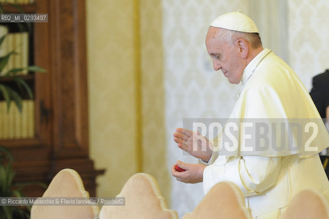 Città del Vaticano, Biblioteca 30 06 2014.Udienza del Santo Padre ai Reali di Spagna..Udienza del Santo Padre, Papa Francesco alle LL. MM. Felipe VI e Letizia Reali di Sapagna.. ©Riccardo Musacchio & Flavio Ianniello/Rosebud2