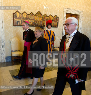 Città del Vaticano, biblioteca 29 09 2014.Udienza del Santo padre Papa Francesco al Presidente della Repubblica di Malta, S.E. sig.ra Marie Louise Coleiro Preca.. ©Riccardo Musacchio & Flavio Ianniello/Rosebud2