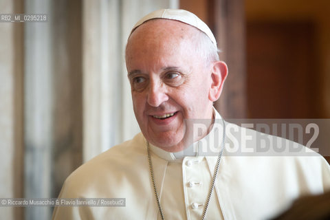 Città del Vaticano, biblioteca 29 09 2014.Udienza del Santo padre Papa Francesco al Presidente della Repubblica di Malta, S.E. sig.ra Marie Louise Coleiro Preca.. ©Riccardo Musacchio & Flavio Ianniello/Rosebud2