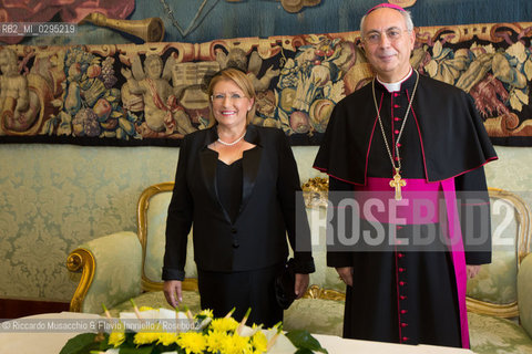 Città del Vaticano, biblioteca 29 09 2014.Udienza del Santo padre Papa Francesco al Presidente della Repubblica di Malta, S.E. sig.ra Marie Louise Coleiro Preca.. ©Riccardo Musacchio & Flavio Ianniello/Rosebud2