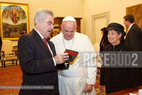 Città del Vaticano, Biblioteca 13 11 2014.Udienza del Santo Padre Francesco al Presidente di Austria, S.E. il Sig. Heinz Fischer. ©Riccardo Musacchio & Flavio Ianniello/Rosebud2