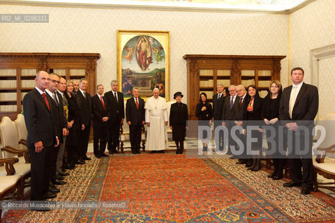 Città del Vaticano, Biblioteca 13 11 2014.Udienza del Santo Padre Francesco al Presidente di Austria, S.E. il Sig. Heinz Fischer. ©Riccardo Musacchio & Flavio Ianniello/Rosebud2