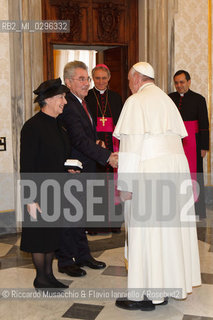 Città del Vaticano, Biblioteca 13 11 2014.Udienza del Santo Padre Francesco al Presidente di Austria, S.E. il Sig. Heinz Fischer. ©Riccardo Musacchio & Flavio Ianniello/Rosebud2