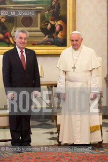 Città del Vaticano, Biblioteca 13 11 2014.Udienza del Santo Padre Francesco al Presidente di Austria, S.E. il Sig. Heinz Fischer. ©Riccardo Musacchio & Flavio Ianniello/Rosebud2
