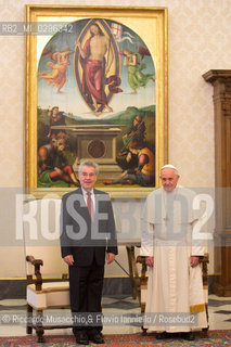Città del Vaticano, Biblioteca 13 11 2014.Udienza del Santo Padre Francesco al Presidente di Austria, S.E. il Sig. Heinz Fischer. ©Riccardo Musacchio & Flavio Ianniello/Rosebud2
