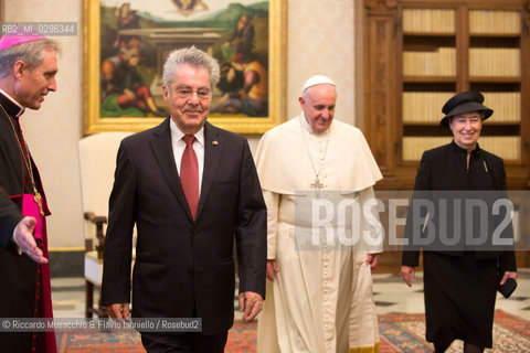 Città del Vaticano, Biblioteca 13 11 2014.Udienza del Santo Padre Francesco al Presidente di Austria, S.E. il Sig. Heinz Fischer. ©Riccardo Musacchio & Flavio Ianniello/Rosebud2