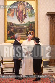 Città del Vaticano, Biblioteca 13 11 2014.Udienza del Santo Padre Francesco al Presidente di Austria, S.E. il Sig. Heinz Fischer. ©Riccardo Musacchio & Flavio Ianniello/Rosebud2