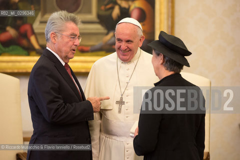Città del Vaticano, Biblioteca 13 11 2014.Udienza del Santo Padre Francesco al Presidente di Austria, S.E. il Sig. Heinz Fischer. ©Riccardo Musacchio & Flavio Ianniello/Rosebud2