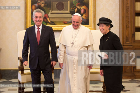 Città del Vaticano, Biblioteca 13 11 2014.Udienza del Santo Padre Francesco al Presidente di Austria, S.E. il Sig. Heinz Fischer. ©Riccardo Musacchio & Flavio Ianniello/Rosebud2