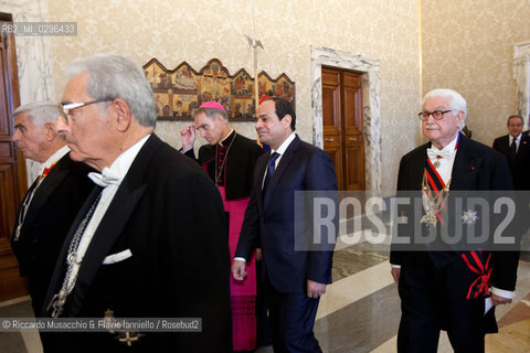 Città del Vaticano 24 11 2014.Udienza del Santo Padre Francesco al Presidente della Repubblica Egiziana: S.E. il Sig. Abd al-Fattah al-Sisi. ©Riccardo Musacchio & Flavio Ianniello/Rosebud2