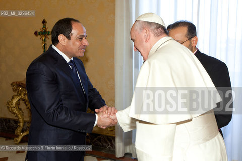 Città del Vaticano 24 11 2014.Udienza del Santo Padre Francesco al Presidente della Repubblica Egiziana: S.E. il Sig. Abd al-Fattah al-Sisi. ©Riccardo Musacchio & Flavio Ianniello/Rosebud2
