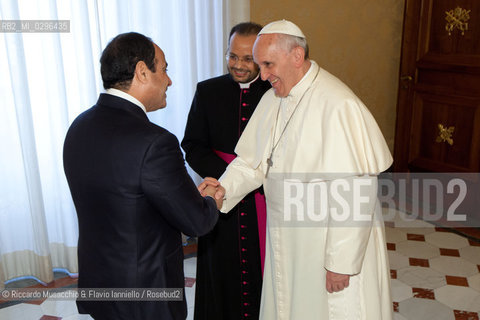 Città del Vaticano 24 11 2014.Udienza del Santo Padre Francesco al Presidente della Repubblica Egiziana: S.E. il Sig. Abd al-Fattah al-Sisi. ©Riccardo Musacchio & Flavio Ianniello/Rosebud2