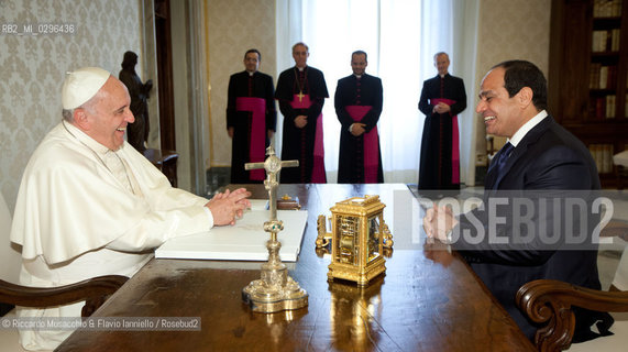Città del Vaticano 24 11 2014.Udienza del Santo Padre Francesco al Presidente della Repubblica Egiziana: S.E. il Sig. Abd al-Fattah al-Sisi. ©Riccardo Musacchio & Flavio Ianniello/Rosebud2