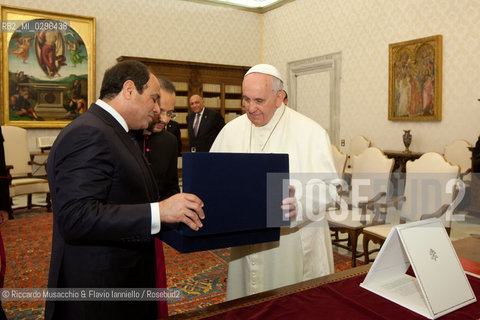 Città del Vaticano 24 11 2014.Udienza del Santo Padre Francesco al Presidente della Repubblica Egiziana: S.E. il Sig. Abd al-Fattah al-Sisi. ©Riccardo Musacchio & Flavio Ianniello/Rosebud2