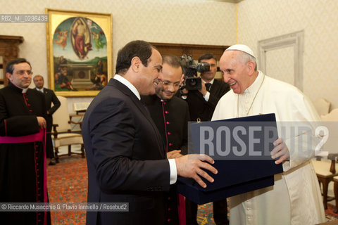 Città del Vaticano 24 11 2014.Udienza del Santo Padre Francesco al Presidente della Repubblica Egiziana: S.E. il Sig. Abd al-Fattah al-Sisi. ©Riccardo Musacchio & Flavio Ianniello/Rosebud2