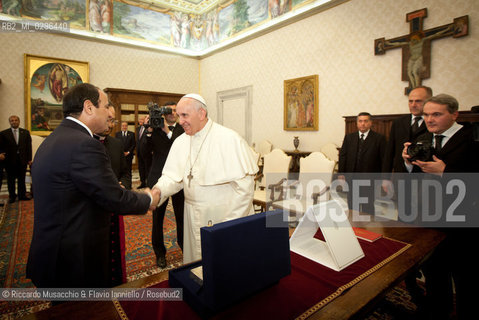 Città del Vaticano 24 11 2014.Udienza del Santo Padre Francesco al Presidente della Repubblica Egiziana: S.E. il Sig. Abd al-Fattah al-Sisi. ©Riccardo Musacchio & Flavio Ianniello/Rosebud2