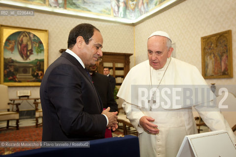 Città del Vaticano 24 11 2014.Udienza del Santo Padre Francesco al Presidente della Repubblica Egiziana: S.E. il Sig. Abd al-Fattah al-Sisi. ©Riccardo Musacchio & Flavio Ianniello/Rosebud2