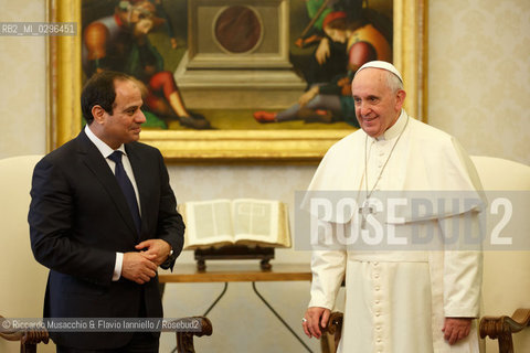 Città del Vaticano 24 11 2014.Udienza del Santo Padre Francesco al Presidente della Repubblica Egiziana: S.E. il Sig. Abd al-Fattah al-Sisi. ©Riccardo Musacchio & Flavio Ianniello/Rosebud2