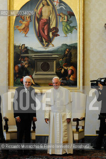 Citta del Vaticano 18 04 2015.Il Presidente della Repubblica Sergio Mattarella in udienza da Sua Santita Papa Francesco. ©Riccardo Musacchio & Flavio Ianniello/Rosebud2