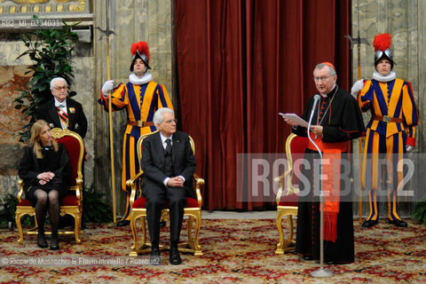 Citta del Vaticano 18 04 2015.Il Presidente della Repubblica Sergio Mattarella in udienza da Sua Santita Papa Francesco. ©Riccardo Musacchio & Flavio Ianniello/Rosebud2