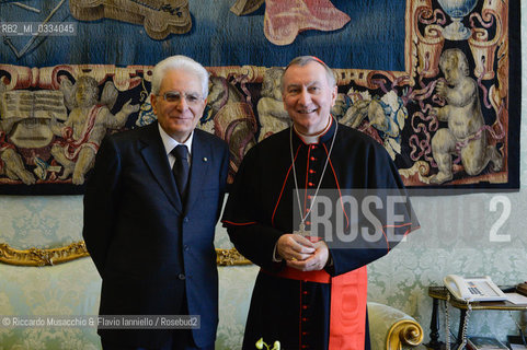 Citta del Vaticano 18 04 2015.Il Presidente della Repubblica Sergio Mattarella in udienza da Sua Santita Papa Francesco. ©Riccardo Musacchio & Flavio Ianniello/Rosebud2