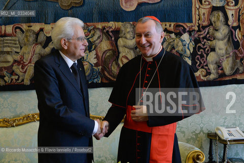 Citta del Vaticano 18 04 2015.Il Presidente della Repubblica Sergio Mattarella in udienza da Sua Santita Papa Francesco. ©Riccardo Musacchio & Flavio Ianniello/Rosebud2