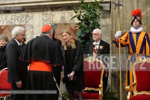 Citta del Vaticano 18 04 2015.Il Presidente della Repubblica Sergio Mattarella in udienza da Sua Santita Papa Francesco. ©Riccardo Musacchio & Flavio Ianniello/Rosebud2