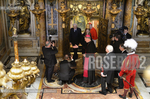 Citta del Vaticano 18 04 2015.Il Presidente della Repubblica Sergio Mattarella in udienza da Sua Santita Papa Francesco. ©Riccardo Musacchio & Flavio Ianniello/Rosebud2