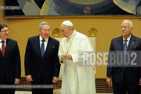 Citta del Vaticano 10 05 2015.Udienza del Santo Padre Francesco al Presidente del Consiglio di Stato e dei Ministri della Repubblica di Cuba, S.E. il Sig. Raul Castro.. ©Riccardo Musacchio & Flavio Ianniello/Rosebud2