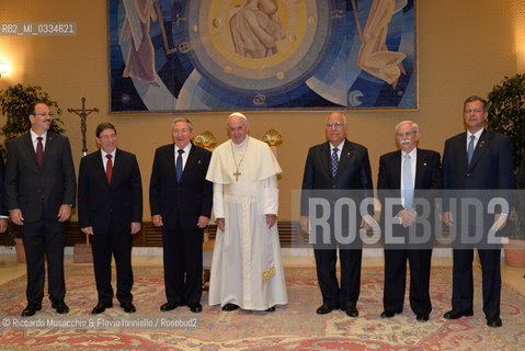 Citta del Vaticano 10 05 2015.Udienza del Santo Padre Francesco al Presidente del Consiglio di Stato e dei Ministri della Repubblica di Cuba, S.E. il Sig. Raul Castro.. ©Riccardo Musacchio & Flavio Ianniello/Rosebud2